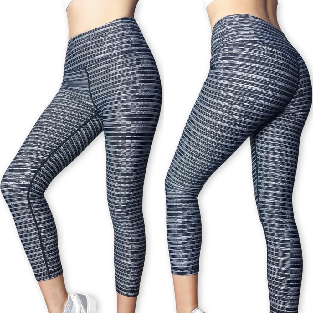ZYIA Active Black Aztec Adrenaline 7/8 Leggings Size 6-8